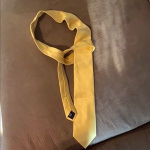 Yellow silk tie